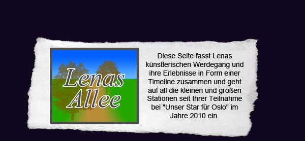 Lenas Allee - Die Lena-Timeline